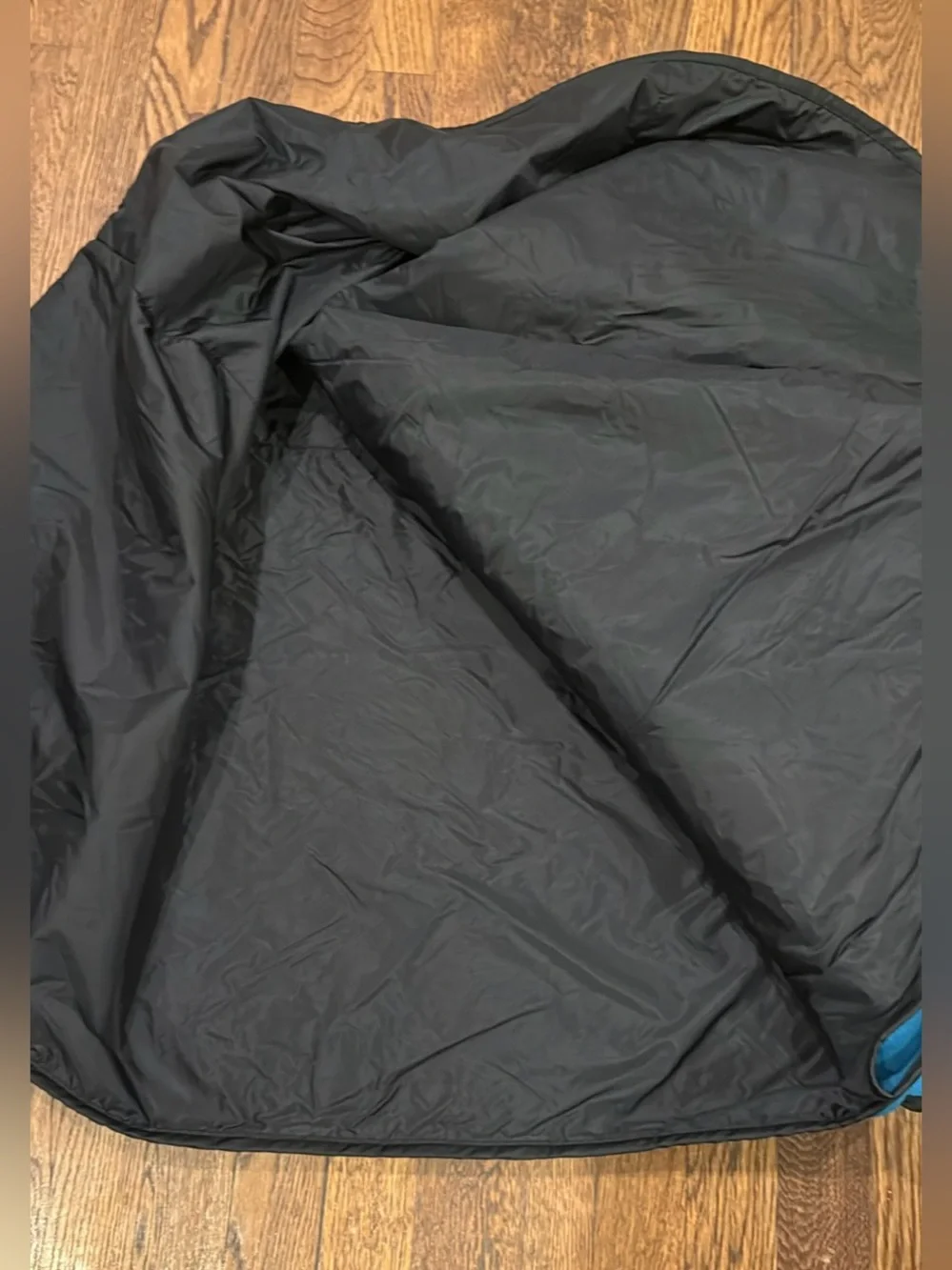L.L Bean Waterproof Blue Fleece Vintage Camping Blanket 72”x56”